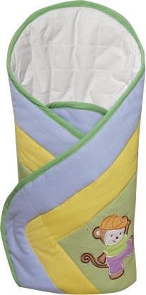 Plonas miegmaišis kūdikiui Feretti Layette Multifunctional Banana Jolly, mėlyna sp./geltona sp./žalia sp., 85 cm x 85 cm