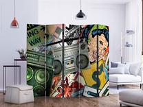 Širma Artgeist Graffiti Girl II, įvairių spalvų, 225 cm x 172 cm