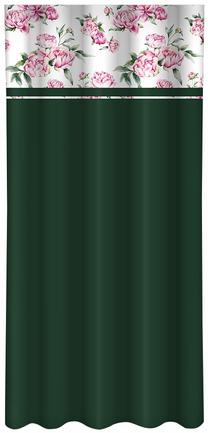 Nakts aizkari ZMK-031, balts krās./rozā krās./tumši zaļa krās., 160 cm x 250 cm