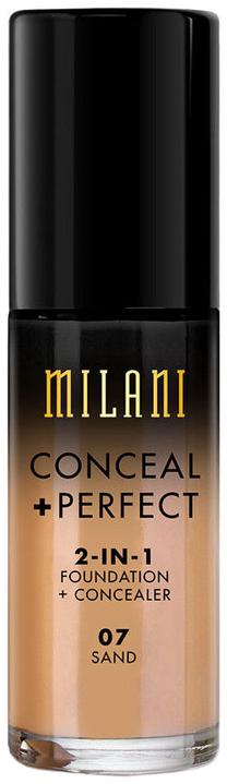 Skystas makiažo pagrindas Milani Conceal + Perfect, 07 sand, 30 ml