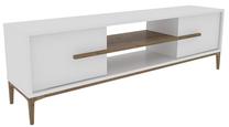 TV galds Kalune Design Eslem, balts krās./valriekstu krās., 29.6 cm x 120 cm x 43.6 cm