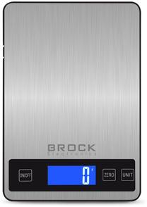 Elektroninės virtuvinės svarstyklės Brock SKS 1008, sidabro sp.
