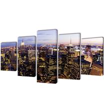 Foto paveikslas VLX Birds Eye View of New York Skyline 5pcs, 200 cm x 100 cm
