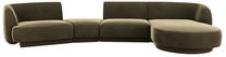 Modulinė sofa Micadoni Miley Blu77, žalia sp., dešininė, 320 x 132 cm x 70 cm