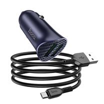 Automobilinis įkroviklis Hoco Car Charger, 2 x USB, 5000 cm, mėlyna sp., 18 W