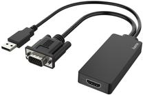 Adapteris Hama VGA+USB to HDMI Adapter 200342 HDMI, VGA / USB, 0.15 m, melna krās.
