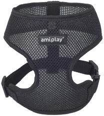 Regulējamas krūšu siksnas Amiplay Air, melna krās., 400 - 550 mm x 34 mm, 40-55