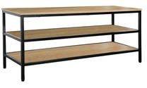 TV galds, ozola krās./melns krās., 120 cm x 40 cm x 51 cm