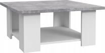 Kohvilaud Forte Pilvi, valge v./hall v., 67 cm x 67 cm x 31 cm