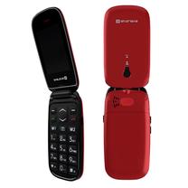 Evelatus Wave Mygtuko Atlenkiamas Mobilusis Telefonas su Dviguba Sim ir LCD SOS Senjorų Skambinimo Funkcija Maroon Raudona
