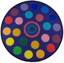Ковер комнатные Conceptum Hypnose Circles 770CNF9087, многоцветный/синий цв., 300 см x 300 см