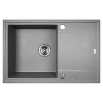 Virtuves izlietne Laveo Megalo SBE_511T, Grey, granīts, 78 cm x 50 cm x 17 cm, pelēka krās.