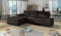 Kampinė sofa Ottavio Soft 66, ruda sp., kairinė, 180 x 275 cm x 85 cm