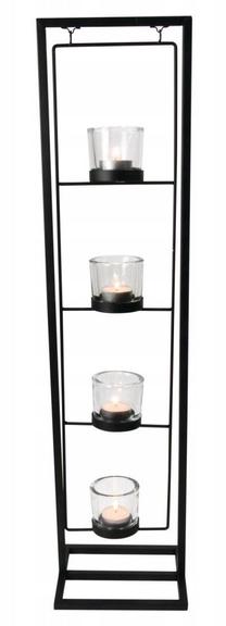 Žvakidė Arti Casa GS250635, stiklas/metalas, 70 cm, juoda sp.