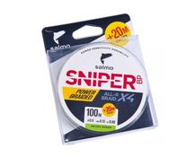 Makšķeraukla Salmo Sniper Green Braid, caurspīdīga krās.