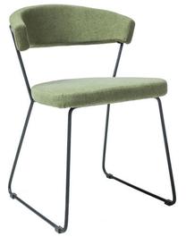 Valgomojo kėdė, juoda sp./žalia sp., 53 cm x 46 cm x 77 cm