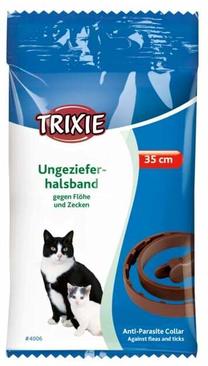 Kaķu kaklasiksna Trixie Natural Flea and Tick, brūna krās.