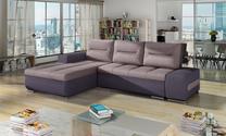 Kampinė sofa Ottavio Soro 61, Soro 65, rožinė sp./violetinė sp., kairinė, 180 x 275 cm x 85 cm