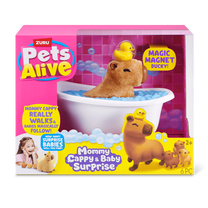 Rotaļu dzīvnieks, komplekts kapibara Zuru Pets Alive Mama Cappy & Baby Surprise, daudzkrāsaina