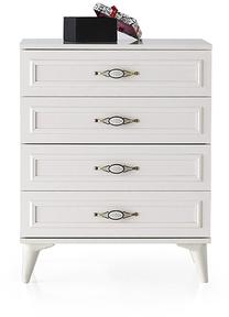 Комод Kalune Design Irmak 4, белый цв., 88 см x 70 см x 45 см