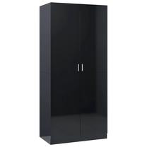 Riidekapp VLX High Gloss 800628, must v., 52 cm x 80 cm x 180 cm