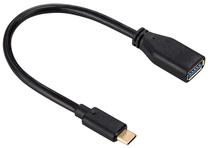 Adapteris Hama USB 3.0 A female, USB C male, 0.15 m, juoda sp.