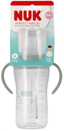 Bērnu pudele dzeršanai Nuk Perfect Match Sheep, 260 ml, 6+ mēn., caurspīdīga krās./zaļa krās.