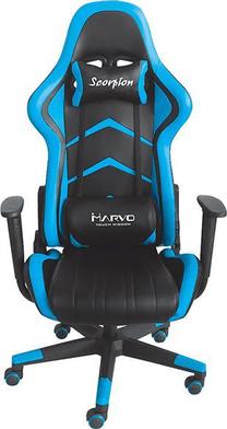 Игровой стул Marvo CH-106, 50 x 53 x 129 - 139 см, синий цв./черный цв.