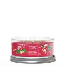 Kalėdinė žvakė, aromatinė Yankee Candle Holiday Cheer, 340 g, raudona sp.