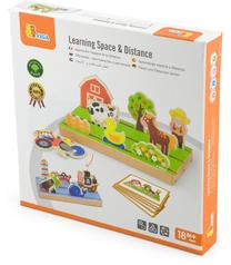 Обучающий деревянный пазл VIGA Learning Space & Distance, EN