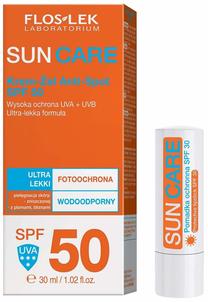Priemonė įdegio priežiūrai veidui/lūpoms Floslek Sun Care SPF50, 30 ml