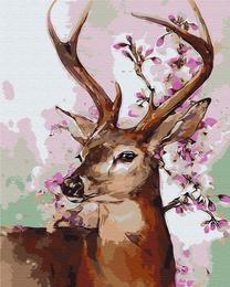 Tapymas pagal skaičius Picture Paint It! Deer & Cherry Blossoms, įvairių spalvų