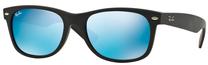 Sporta saulesbrilles Ray-Ban New Wayfarer Flash RB2132 622/17 55, 52 mm, zila krās./melna krās.