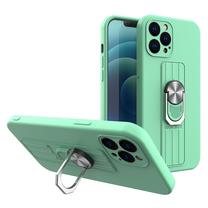 Чехол для телефона Hurtel With Finger Grip And Stand, мятный (mint) цв., Apple