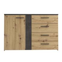 Komoda Forte Fotyna IRQK221-C772, ąžuolo sp./pilka sp., 80.5 cm x 120.1 cm x 41.3 cm