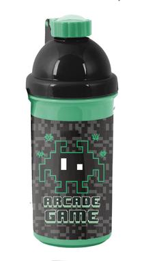 Бутылка для воды Paso Game PP24MC-3021, оливково-зеленый цв./черный цв., пластик, 0.55 л