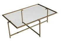 Kavos staliukas Kalune Design Sun S410, aukso sp., 94 cm x 64 cm x 35 cm