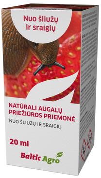 Natūrali augalų priežiūros priemonė nuo šliužų ir sraigių Baltic Agro, 0.02 l