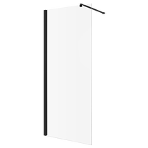 Dušas siena Invena Walk-In, 120 cm x 200 cm, caurspīdīga krās./melna krās./rūdītais
