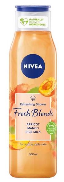 Ķermeņa mazgāšanās želeja Nivea Fresh Blends Apricot, 300 ml