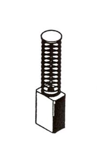 Šepetėlis Haushalt, 4.7 mm x 8 mm x 13 mm, 2 vnt.