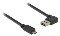 Laidas Delock USB 2.0 A male, Micro USB 2.0 B male, 0.5 m, juoda sp.