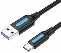Vads Vention CORBH, USB Type C/USB Type A, 200 cm, melna krās.
