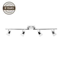 Valgusti kohtvalgusti Domoletti Faro LED16047-4TU2, LED, 3000 °K, 4 x 5 W, valge v. / kroom v.