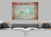 Kamštinė reprodukcija Artgeist Hamburg PINNWAND416, 60 cm x 40 cm