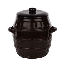 Lielapjoma produktu konteiners Barrel, 2.5 l, tumši brūna krās.