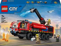 Konstruktorius „LEGO® City“ oro uosto ugniagesių sunkvežimis, žaislas, konstravimo rinkinys, 60499, 691 vnt.