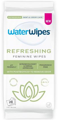 Intīmās higiēnas salvetes WaterWipes Refreshing with Postbiotics, 28 gab.