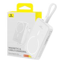 Lādētājs-akumulators (Power bank) Baseus Magnetic Mini, 10000 mAh, 20 W, balta krās.