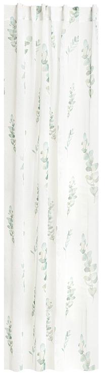 Dieninė užuolaida Homla Eucalipto Basic, balta sp./žalia sp., 140 cm x 250 cm